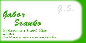 gabor sranko business card
