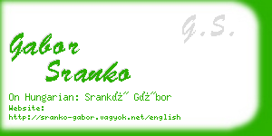 gabor sranko business card